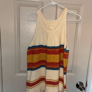 Caslon Cream Striped Knit Sweater